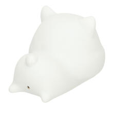 Ikonka Art.KX3695 Silicone night light white RGB cat lying down