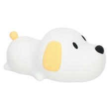 Ikonka Art.KX3694 Silicone night light white RGB dog lying down