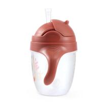 Sippy cup with weighted straw