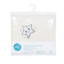 Hooded towel creamy star 100x100 Ceba Baby