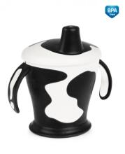 CANPOL BABIES neišsipilantis puodelis su rankenom Cow 9m+ 250ml 31/404 black