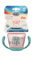 CANPOL BABIES neišsipilantis puodelis su mikštu silikoniniu snapeliu Sea life, 230ml rožinis,  56/501_pin