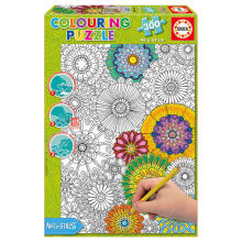 EDUCA colouring puzzle Big beautiful blossoms 300 pcs., 17090