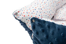 Baby nest Minky – dots navy blue