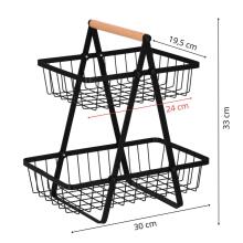 Fruit basket, metal basket Springos KI0144 30x24x33 cm