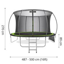 Sodo batutas Springos TP0023 16 pėdų (487–500 cm)