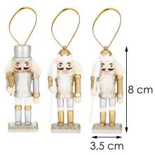 Christmas decoration Nutcracker Spring CA1108 8cm 3 pcs