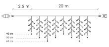 LED jõulukardinad Springos CL0530 20m