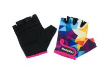 Bicycle gloves VELVET, children, size: L, blue/yellow/violet