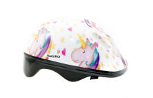 Set of kids bike helmet, knee and elbow pads, size XS, unicorns