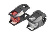 Set of front and rear lights ECLIPSE, black