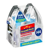 Halogen high power bulbs H4 SUPERWHITE, 2 pcs