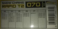 Net type snow chain, 9 MM, Size 070 RAPID T2