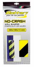 Wall bumper NO-CRASH, rectangular, black/yellow, 38x18x1,5 cm