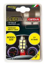 Светодиодная лампа, 1 шт., C5W 39мм Festoon/Canbus, 6SMD