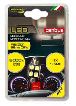 LED spuldze, 1 gab, C5W 36mm Festoon/Canbus, 4SMD