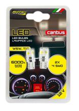 LED bulbs, 2 pcs., W5W T10 Canbus, 4SMD