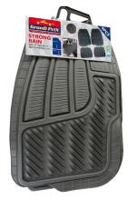 Set of PVC mats ''STRONG RAIN'', black