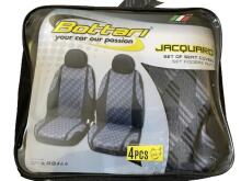 Front car seat covers JAQUARD, black/grey