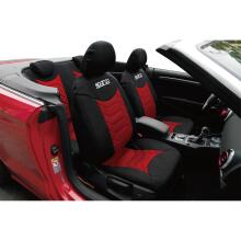 Sparco Universal Seat Cover Set, black/red