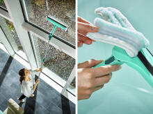 LEIFHEIT Logu birstes nomaināmā švamme Window &amp;amp; Frame Cleaner L micro duo