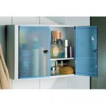 Horizontal bathroom cabinet blue