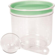 Food bowl round with spoon 1L assorted 