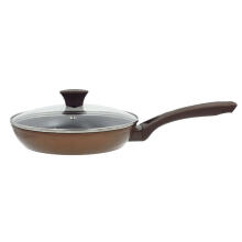 Natura frying pan with glass lid &Oslash;28cm induction brown