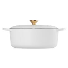 Le Creuset Cast iron pot oval 31cm / 6.3L white