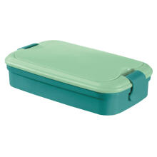 Food bowl rectangle with cutlery 1,4L Lunch&amp;amp;Go blue