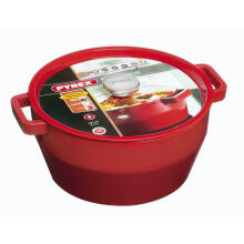 Katls 6.3L PYREX apaļš čuguna/&Oslash;28cm/sarkans