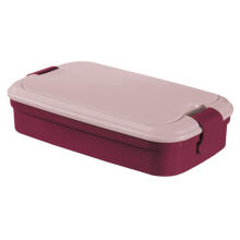 Food bowl rectangle with cutlery 1,4L Lunch&amp;amp;Go purple