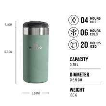 &amp;quot;Thermos&amp;quot; puodelis &amp;quot;The AeroLight Transit Mug&amp;quot; 0,35 l mėlynai pilkos spalvos