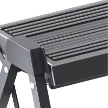 Folding step bench StepFix / steel / 2 steps / black