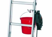 Hook for hanging buckets on ladders