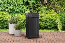 Atkritumu tvertne Baltimore Refuse Bin 125L melna