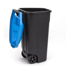 Wheeled bin 110L black/blue