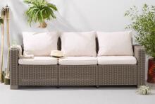 Садовый диван трехместный California 3 Seater Sofa бежевый