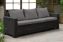 Dārza dīvāns trīsvietīgs California 3 Seater Sofa brūns