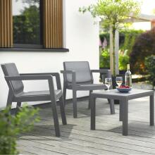 Garden furniture set Emily Balcony Set with cushions grey