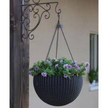 Горшок для цветов подвесной Hanging Sphere Planter светло-коричневый