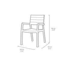 Sodo kėdė &amp;quot;Harmony Armchair&amp;quot; pilka/šviesiai pilka