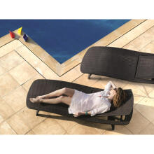 Sun lounger set 2 pcs + table Pacific grey