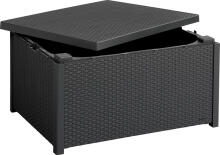 Garden table/storage box Arica brown