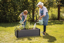 Rectangular flower bed border Maple Trough 106x52x32cm grey