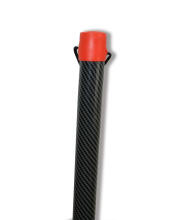 Broom with handle round orange