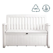 Uzglabāšanas sols Patio Storage Bench 227L balts