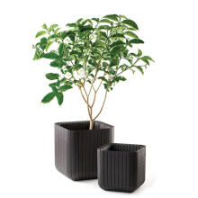 Flowerpot Cube Planter M brown