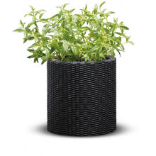 Puķu pods Small Cylinder Planter pelēks