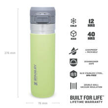 Termopudele The Quick Flip Water Bottle Go 0,71L, citrondzeltenā krāsā